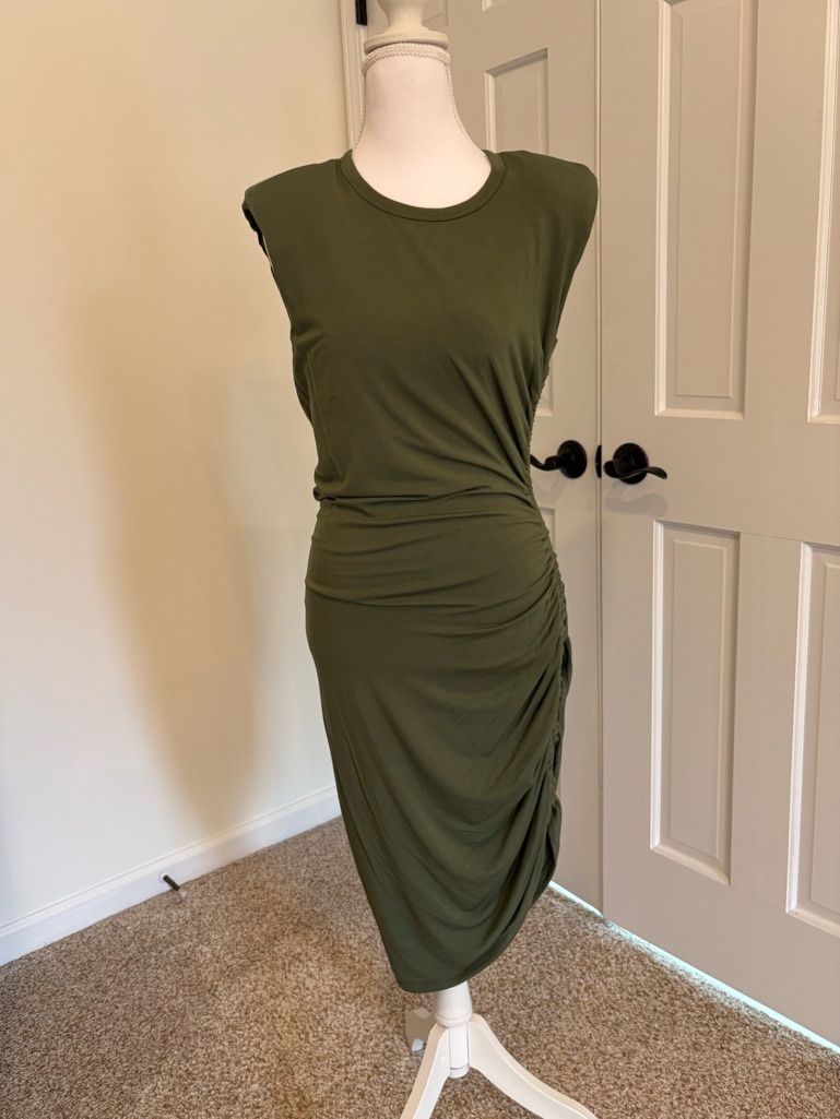 Veronica Beard Brompton Ruched Midi Dress